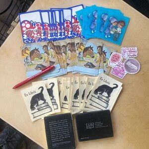 125 Vintage 1970s Bookplates Cat Horse Mushroom Boy Girl Antioch Bookplate Co